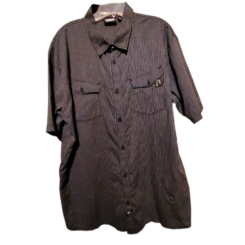 VANS NWOT Men's Black Short Sleeve Button Down Shirt Size XXL
